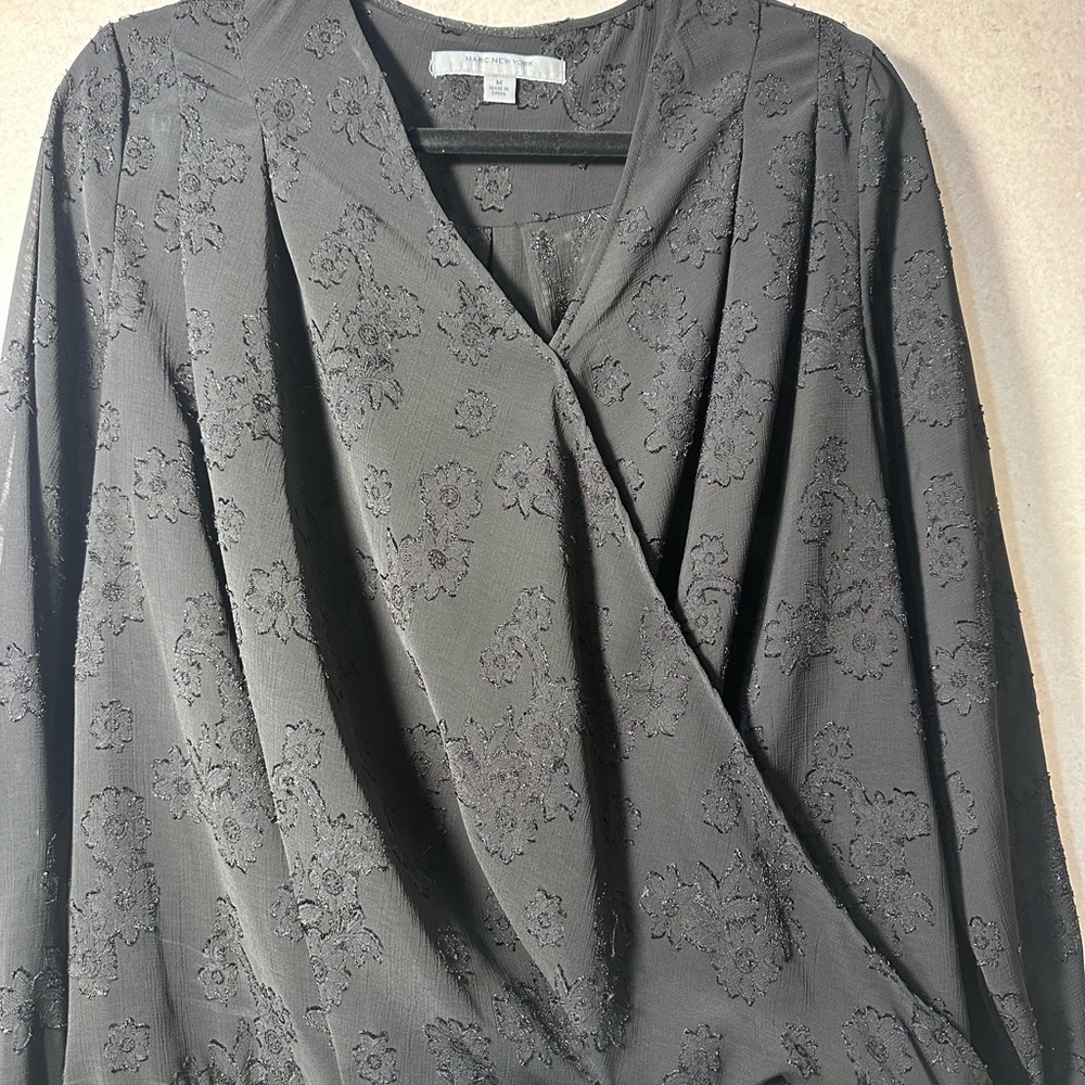 Marc New York Black Textured Dress